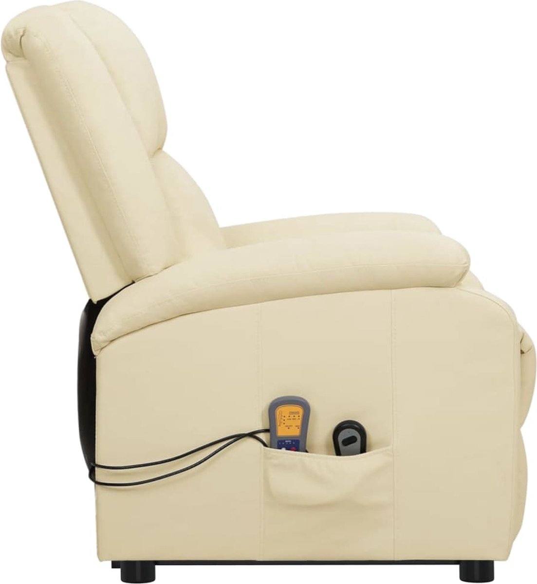 Vidaxl Sta-op-massagestoel Verstelbaar Kunstleer Crèmekleurig