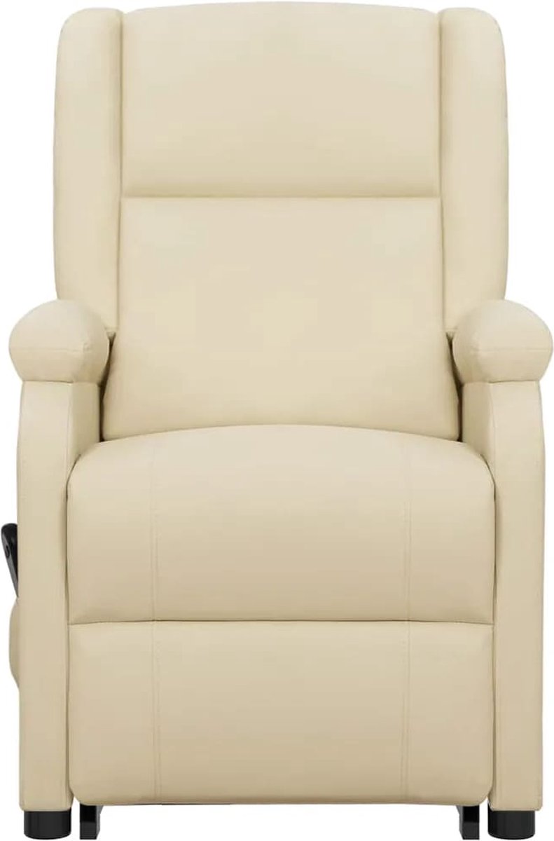 Vidaxl Sta-op-massagestoel Verstelbaar Kunstleer Crèmekleurig