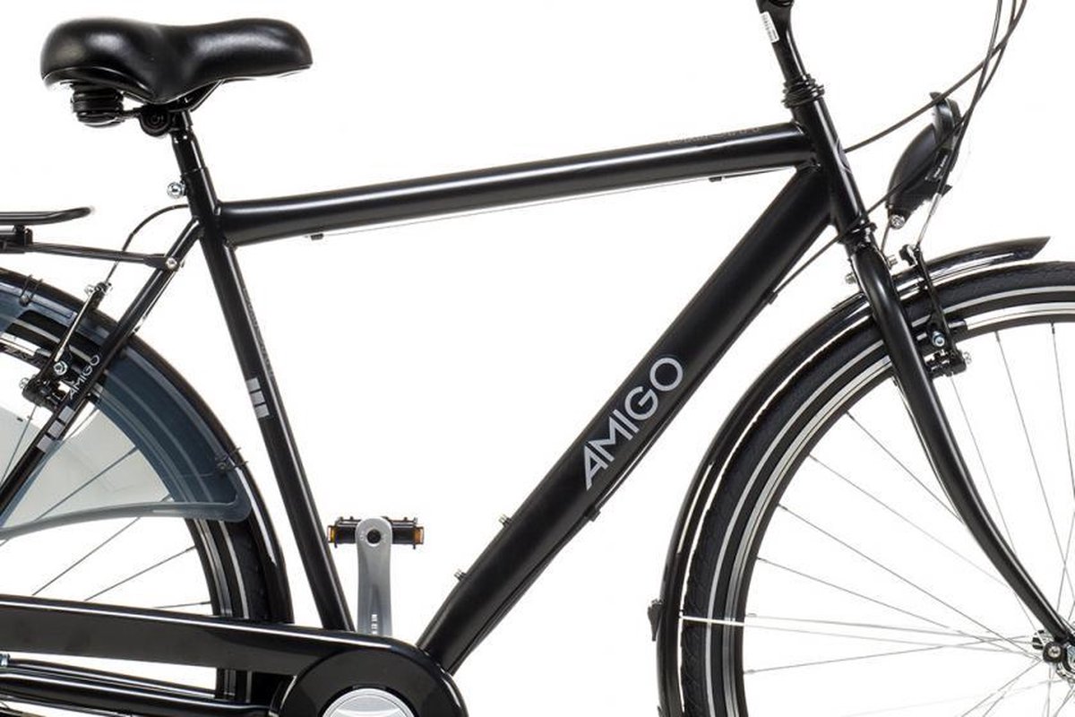 Shimano Bright 28 Inch 56 Cm Heren 3v V-brakes Matzwart