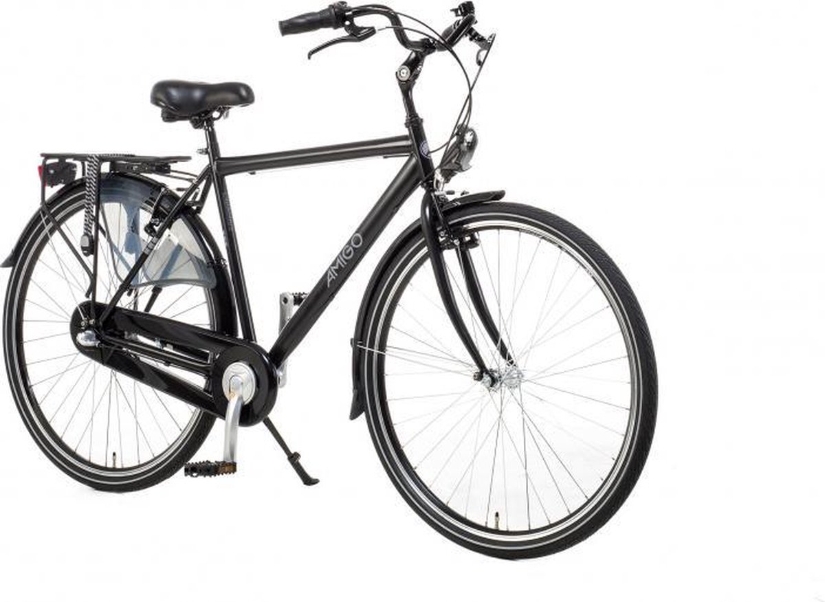 Shimano Bright 28 Inch 56 Cm Heren 3v V-brakes Matzwart