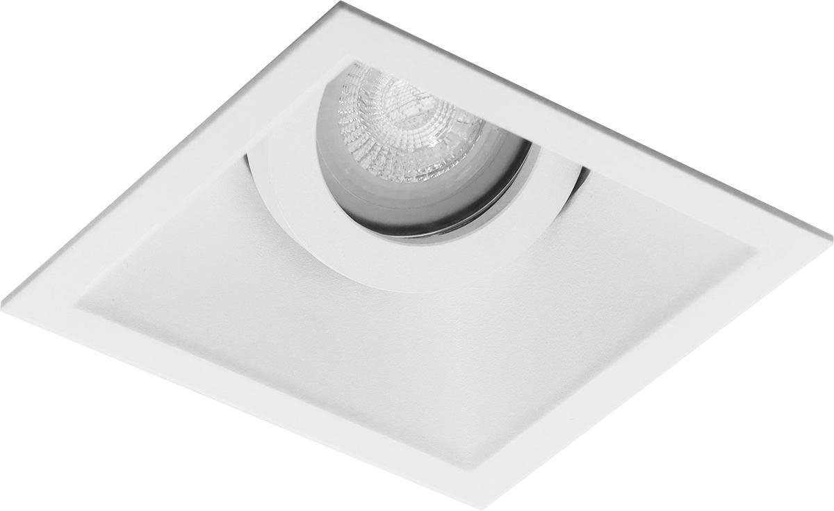 BES LED Spot Armatuur Gu10 - Pragmi Zano Pro - Inbouw Vierkant - Mat - Aluminium - Kantelbaar - 93mm - Wit