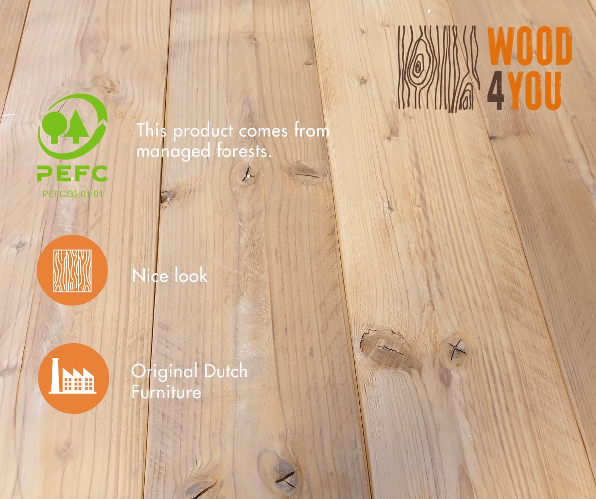Wood4you Hoekbureau Vancouver Roasted Wood 180/130lx74dx75h - Zwart