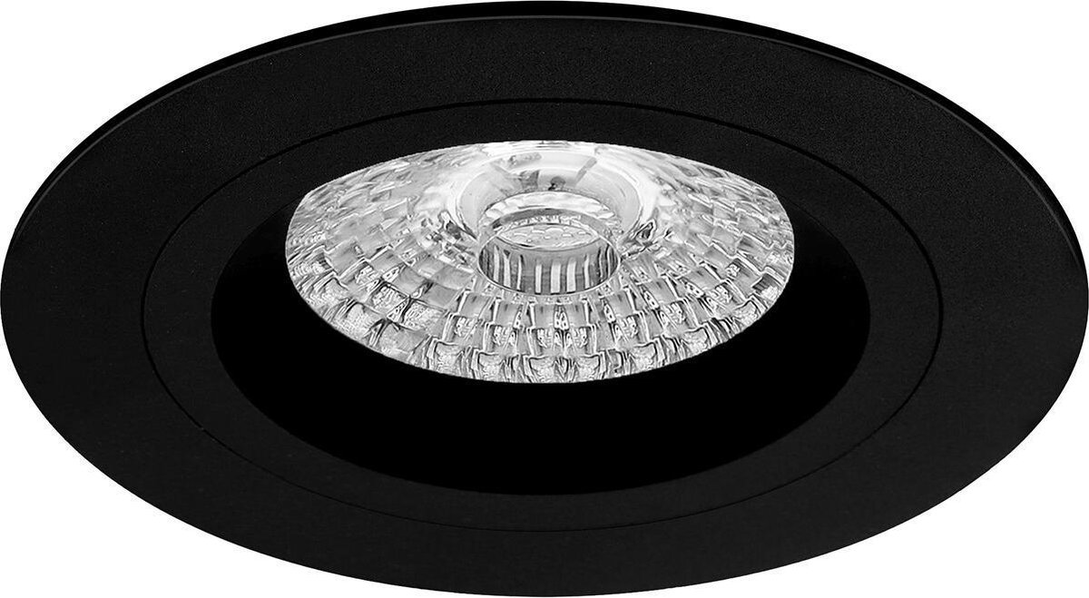 BES LED Spot Armatuur Gu10 - Pragmi Rodos Pro - Inbouw Rond - Mat - Aluminium - Ø93mm - Zwart