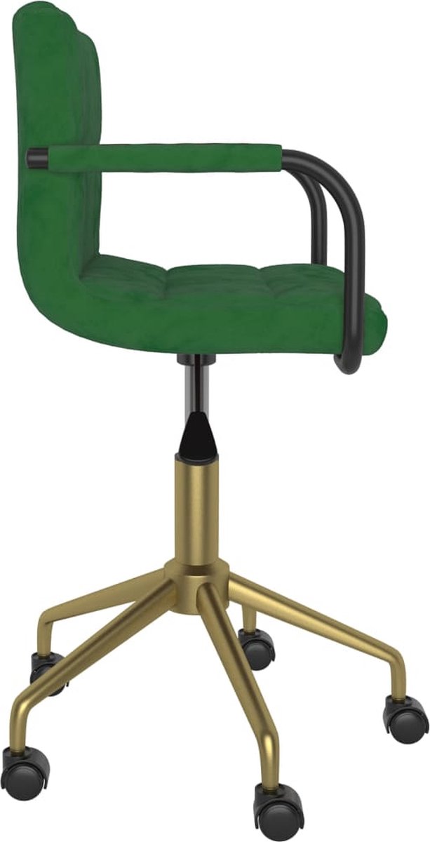 Vidaxl Eetkamerstoelen Draaibaar 4 St Fluweel Donker - Groen