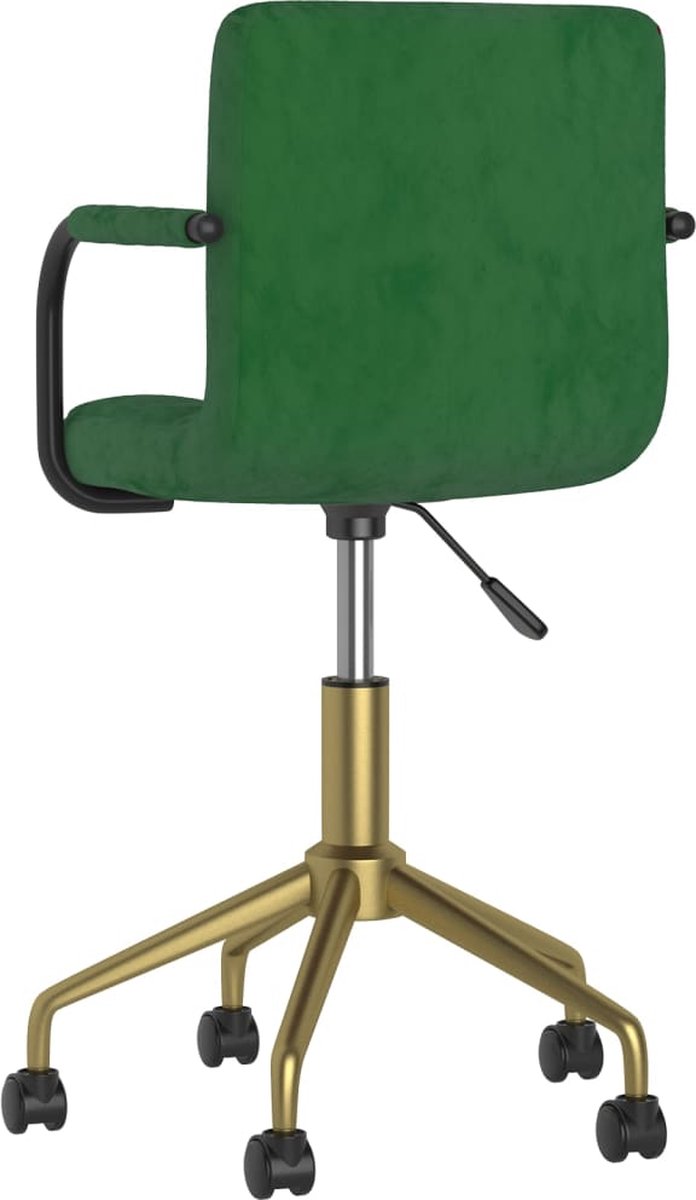 Vidaxl Eetkamerstoelen Draaibaar 4 St Fluweel Donker - Groen
