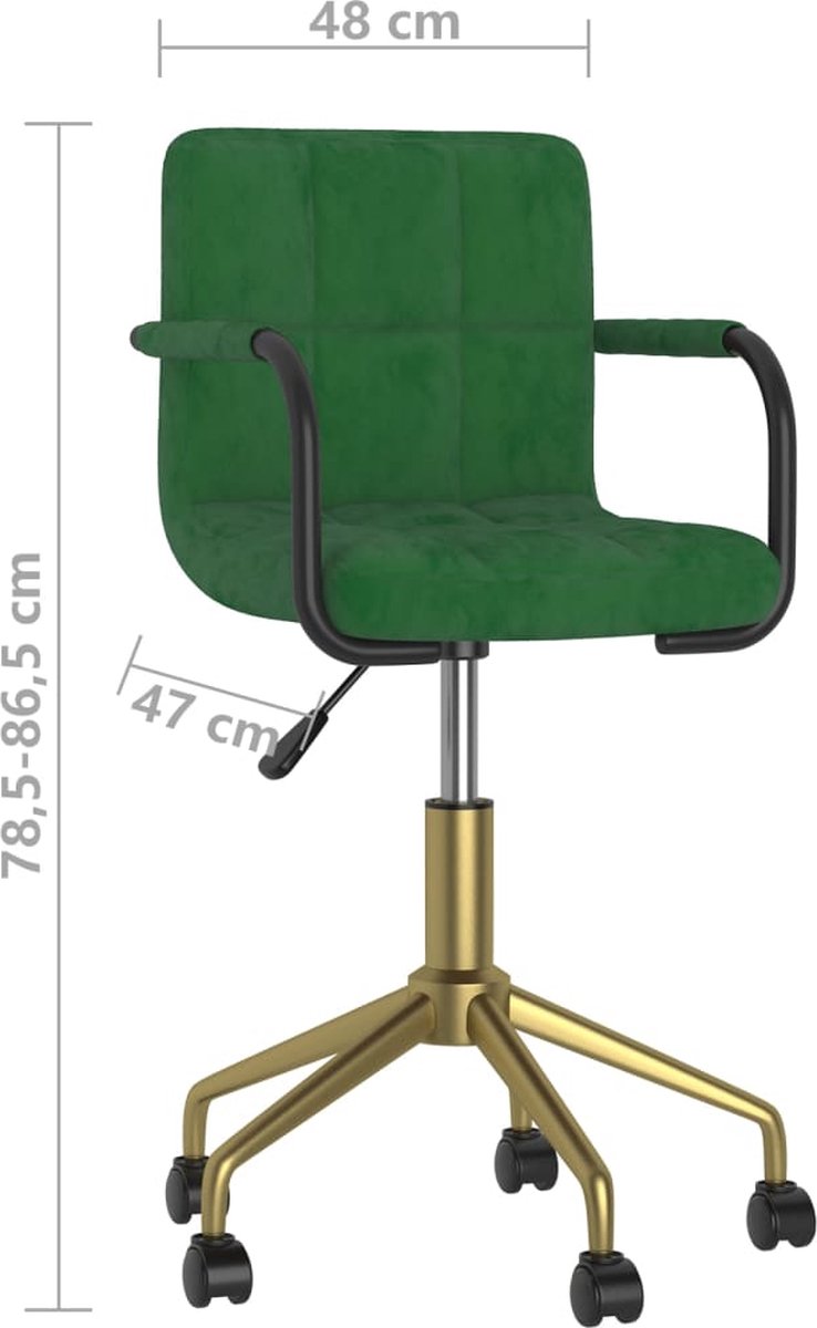 Vidaxl Eetkamerstoelen Draaibaar 4 St Fluweel Donker - Groen