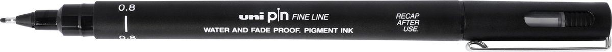 Uni Ball Uni-ball Fineliner Pin 0,8 Mm - Zwart