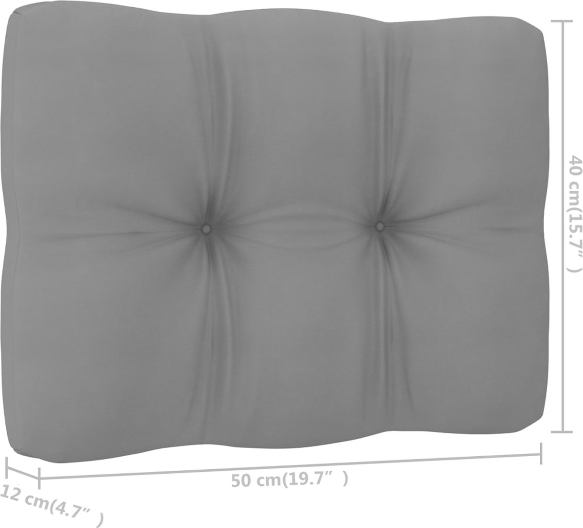 Vidaxl Tuinbank 4-zits Met Kussens Massief Grenenhout - Grijs