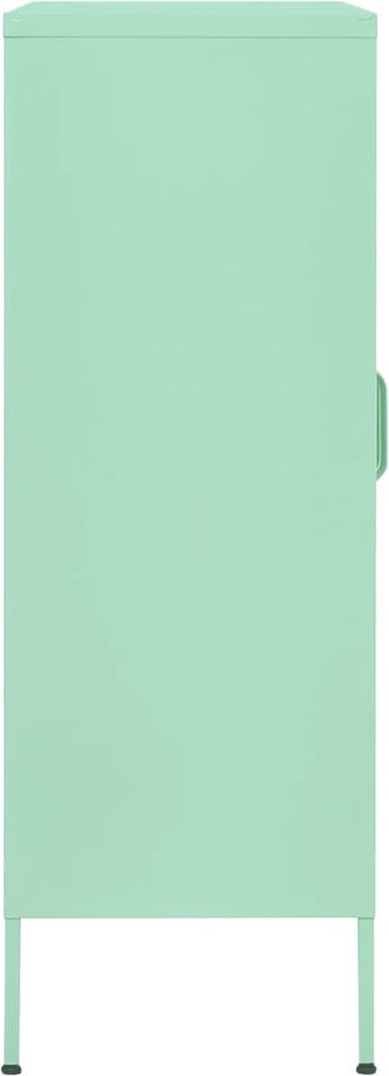 Vidaxl Opbergkast 80x35x101,5 Cm Staal Mint - Groen