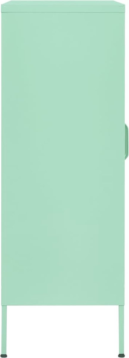 Vidaxl Opbergkast 80x35x101,5 Cm Staal Mint - Groen