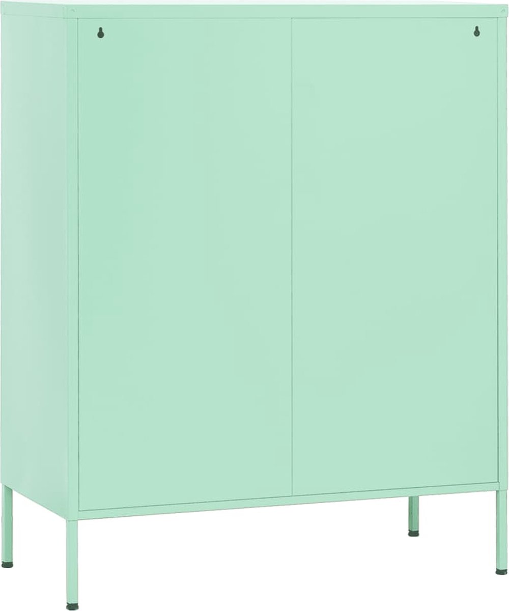 Vidaxl Opbergkast 80x35x101,5 Cm Staal Mint - Groen