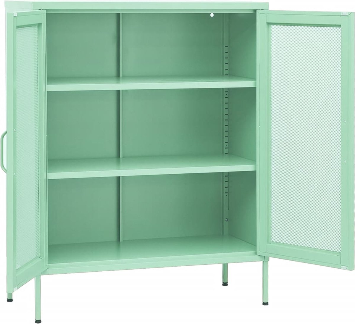 Vidaxl Opbergkast 80x35x101,5 Cm Staal Mint - Groen