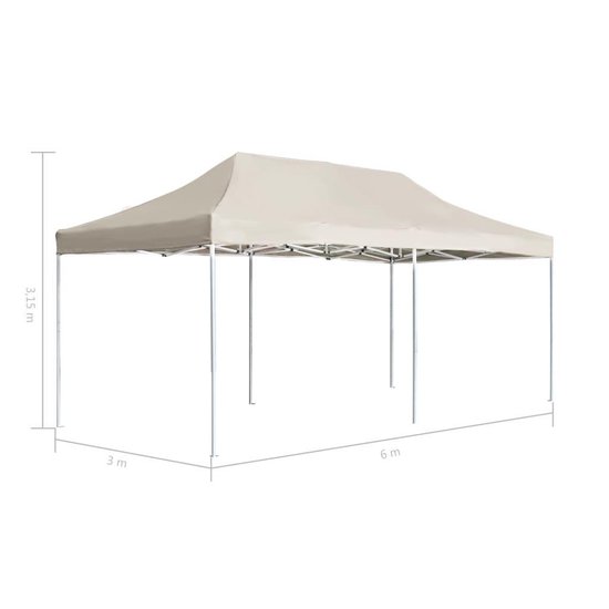 Vidaxl Partytent Professioneel Inklapbaar 6x3 M Aluminium Crème