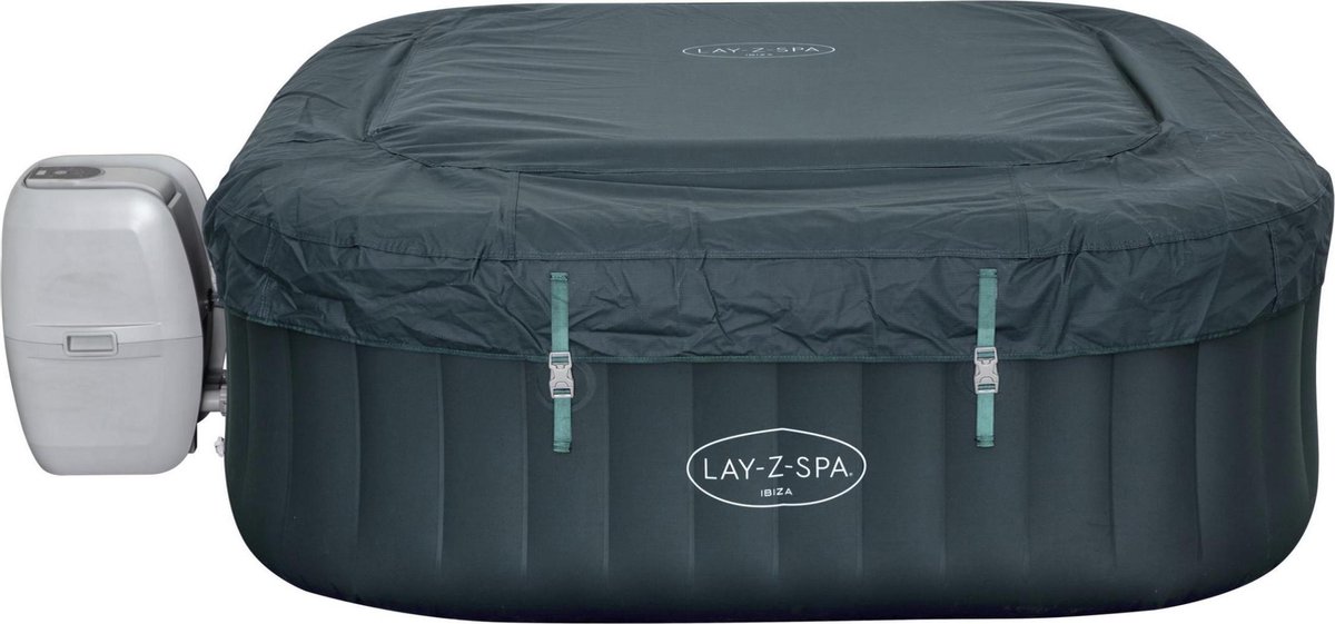 Bestway - Jacuzzi - Lay-z-spa - Ibiza - Opblaasbaar - Bubbelbad - Incl. Toebehoren - 180cm X 180cm - Groen