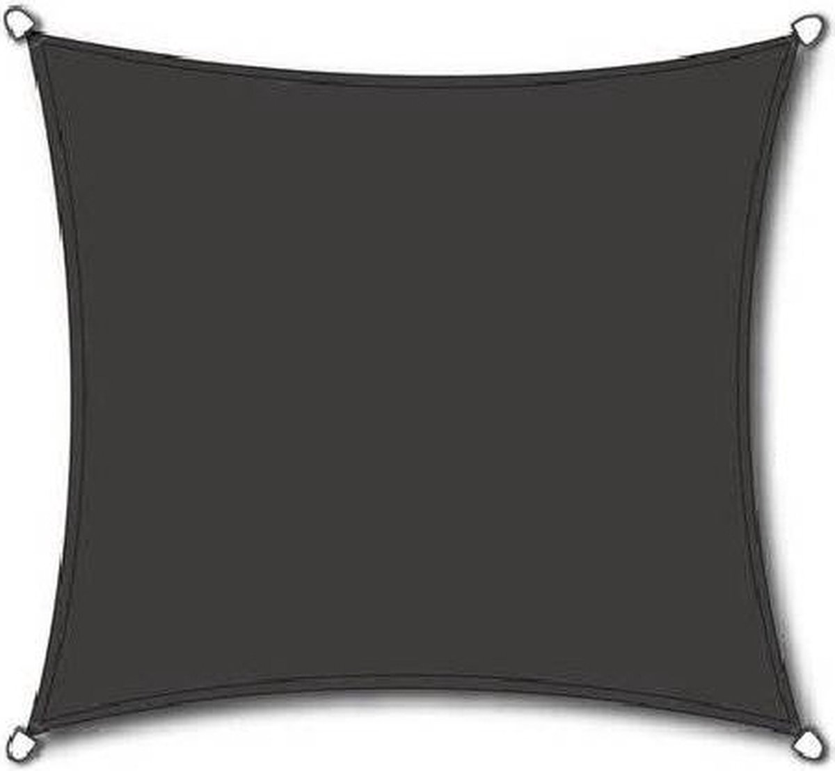 Nesling Compleet Pakket: Nc Outdoor Schaduwdoek Vierkant 3.6x3.6m Met Rvs Bevestigingsset En Buitendoekreiniger - Wit