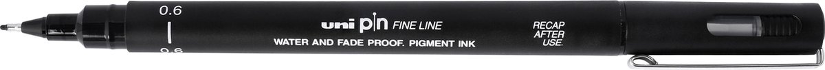 Uni Ball Uni-ball Fineliner Pin 0,6 Mm - Negro