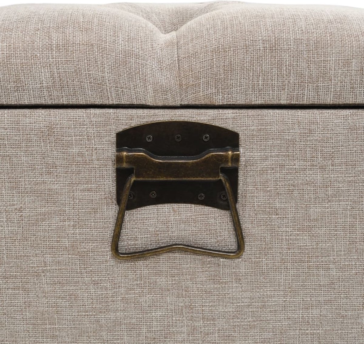 Vidaxl Opbergbank Met Rugleuning 110 Cm Stof Crèmekleurig