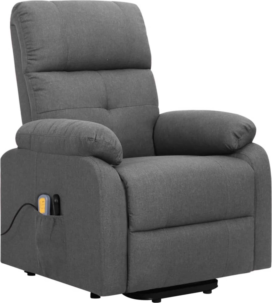 Vidaxl Sta-op-massagestoel Verstelbaar Stof Donker - Grijs