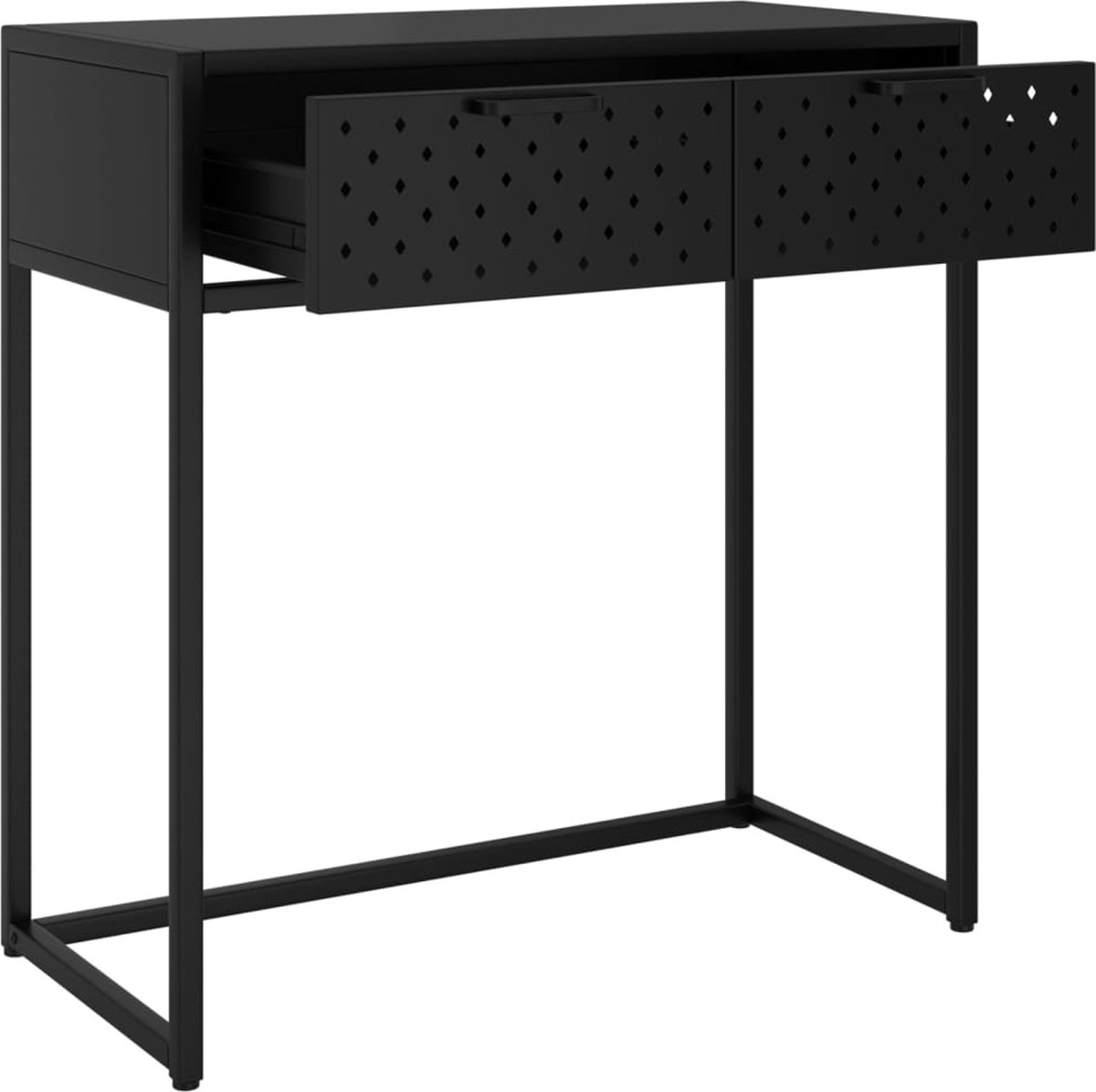 Vidaxl Wandtafel 72x35x75 Cm Staal - Zwart