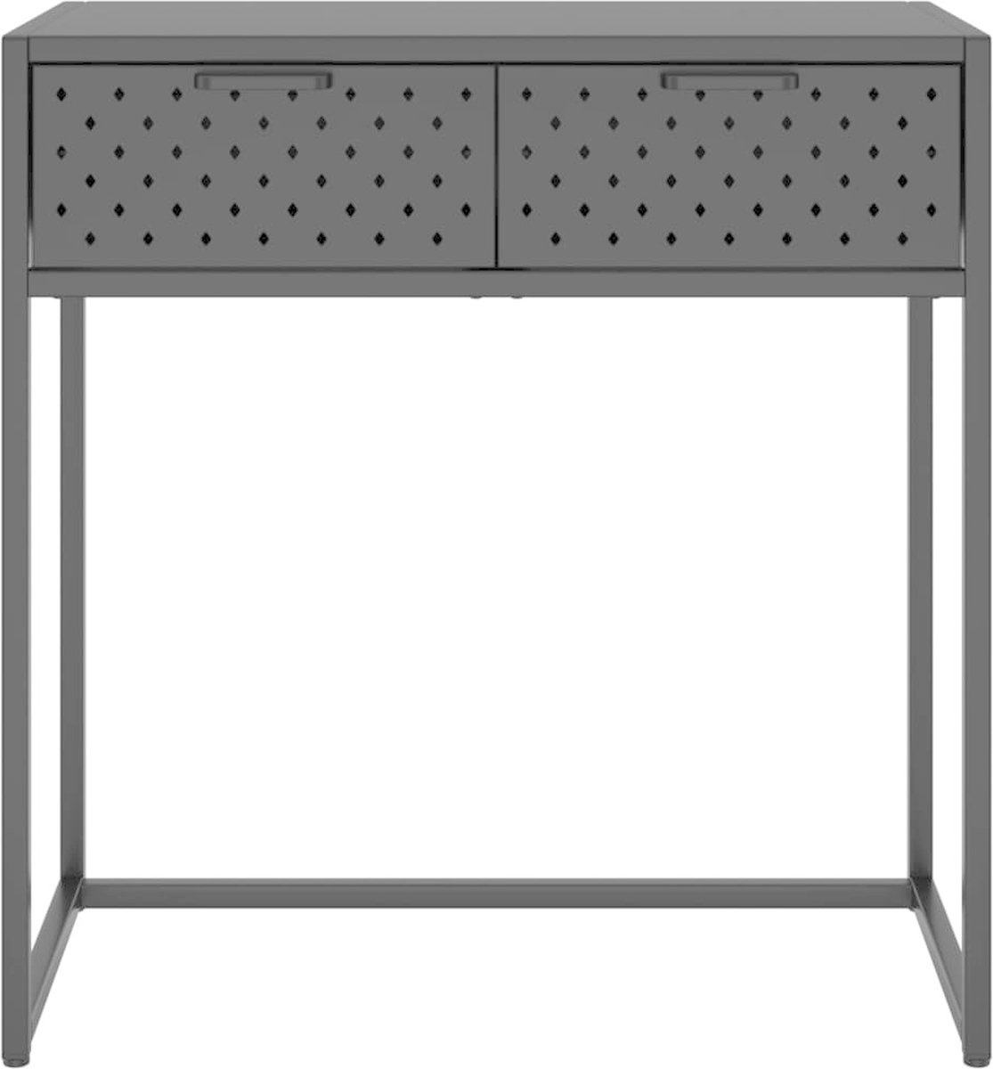 Vidaxl Wandtafel 72x35x75 Cm Staal - Zwart