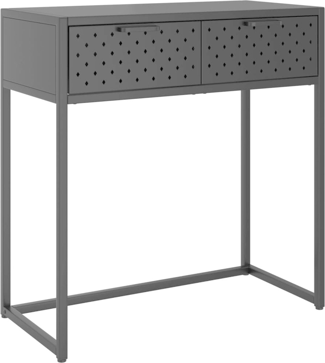 Vidaxl Wandtafel 72x35x75 Cm Staal - Zwart