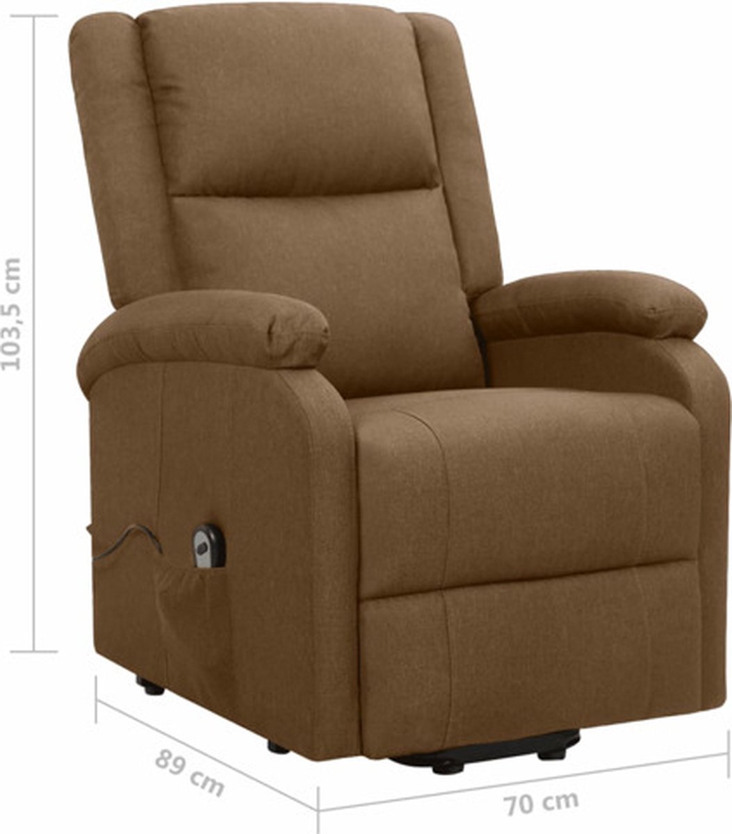 Vidaxl Sta-op-stoel Verstelbaar Stof - Bruin