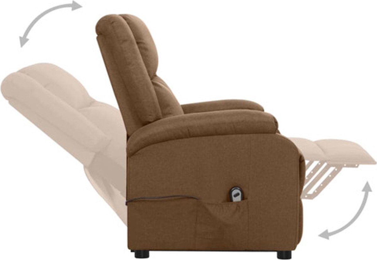 Vidaxl Sta-op-stoel Verstelbaar Stof - Bruin