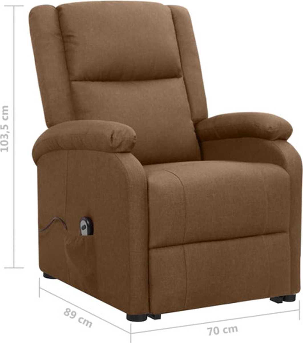 Vidaxl Sta-op-stoel Verstelbaar Stof - Bruin