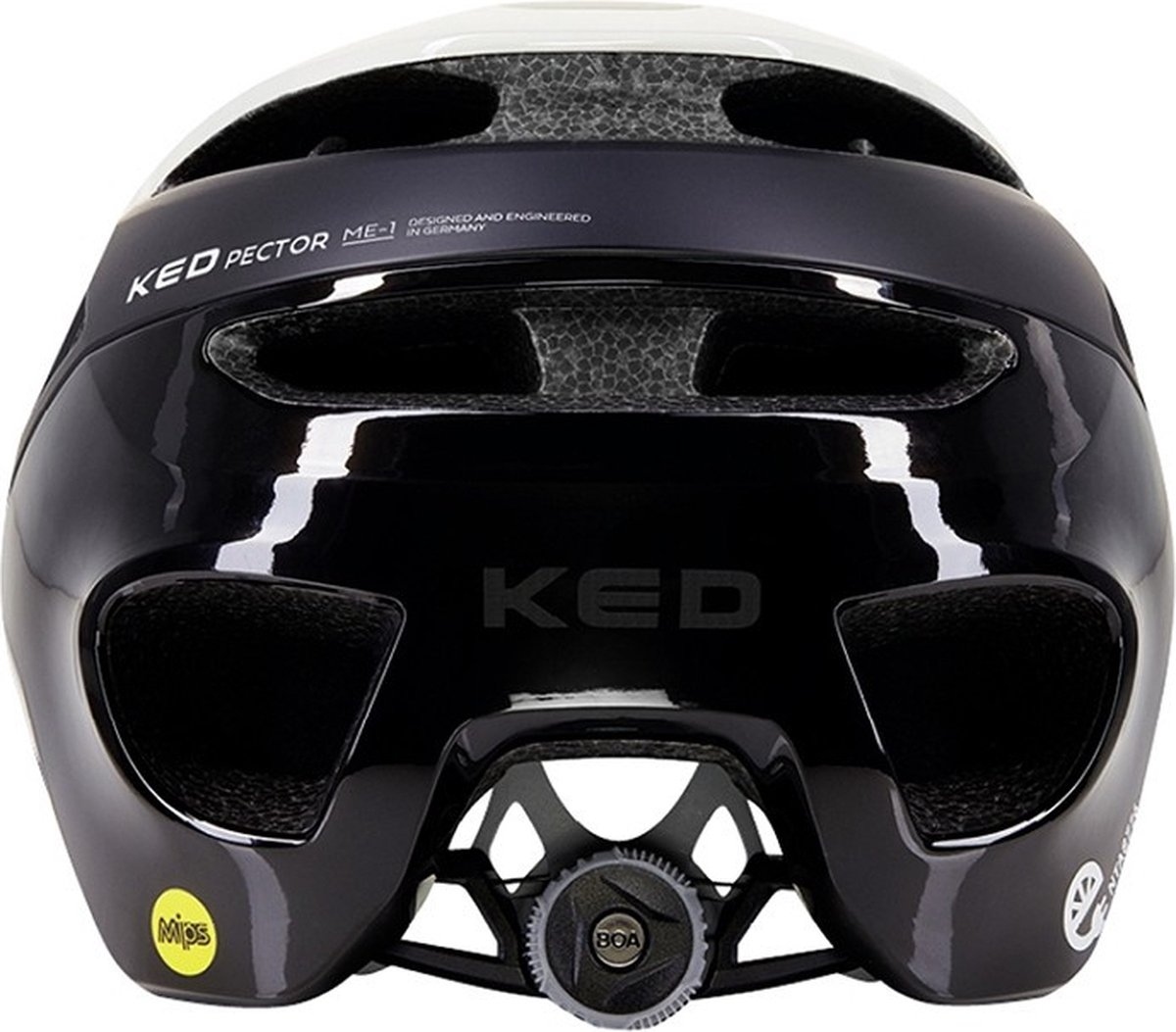Ked Fietshelm Pector Me-1 Unisex/wit Maat 58-61 Cm - Zwart