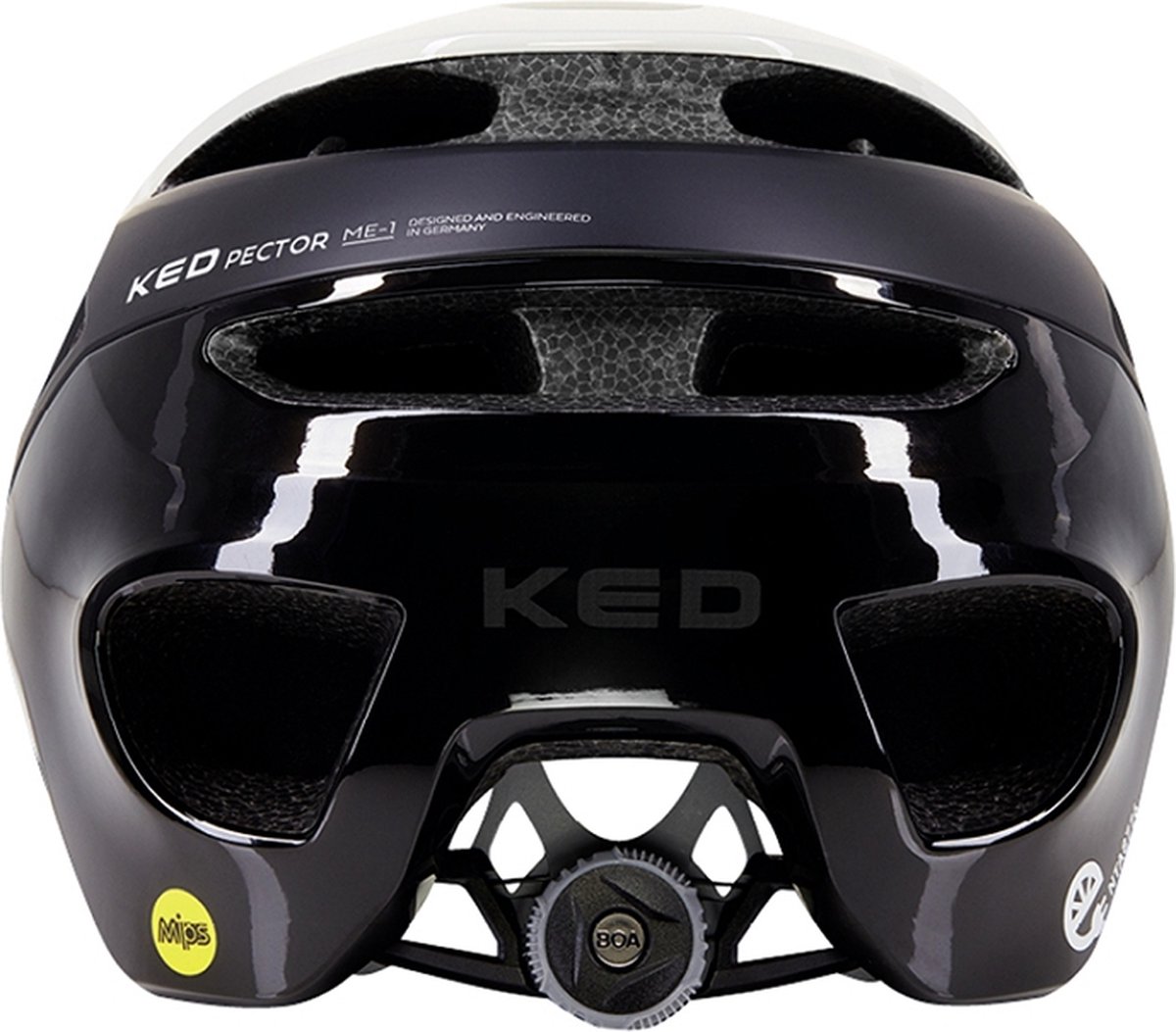 Ked Fietshelm Pector Me-1 Unisex/wit Maat 58-61 Cm - Zwart