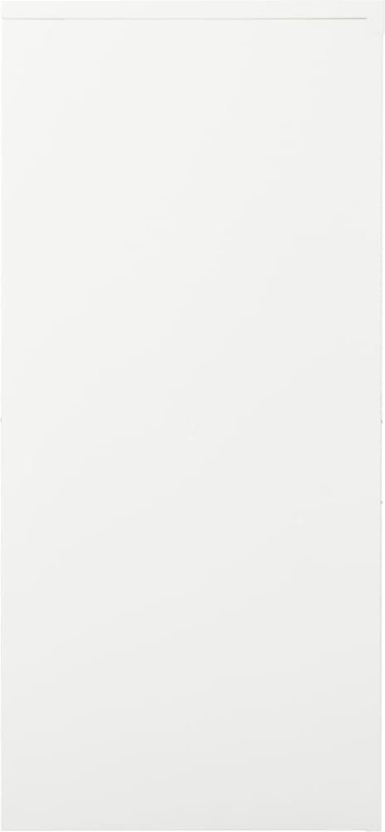 Vidaxl Roldeurkast 90x40x90 Cm Staal - Wit