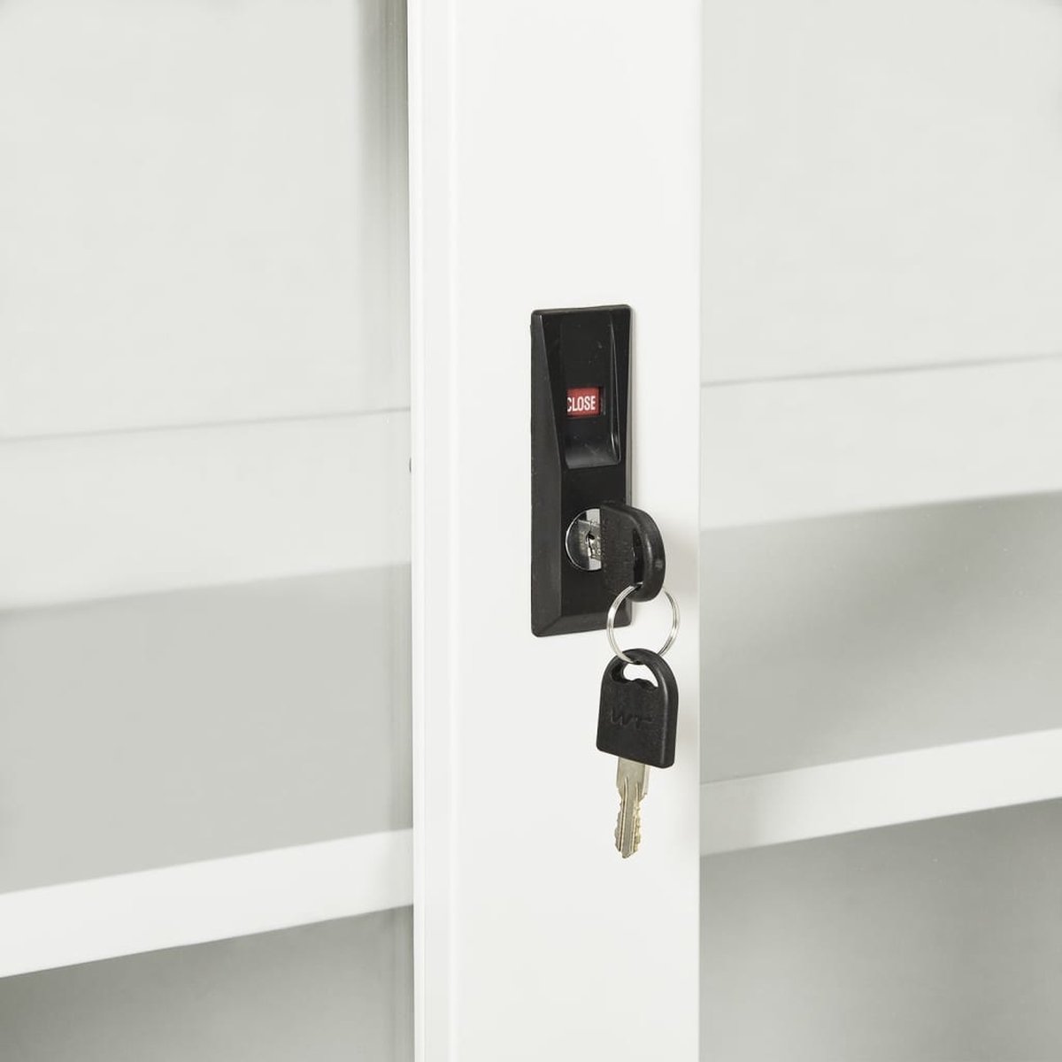 Vidaxl Roldeurkast 90x40x90 Cm Staal - Wit