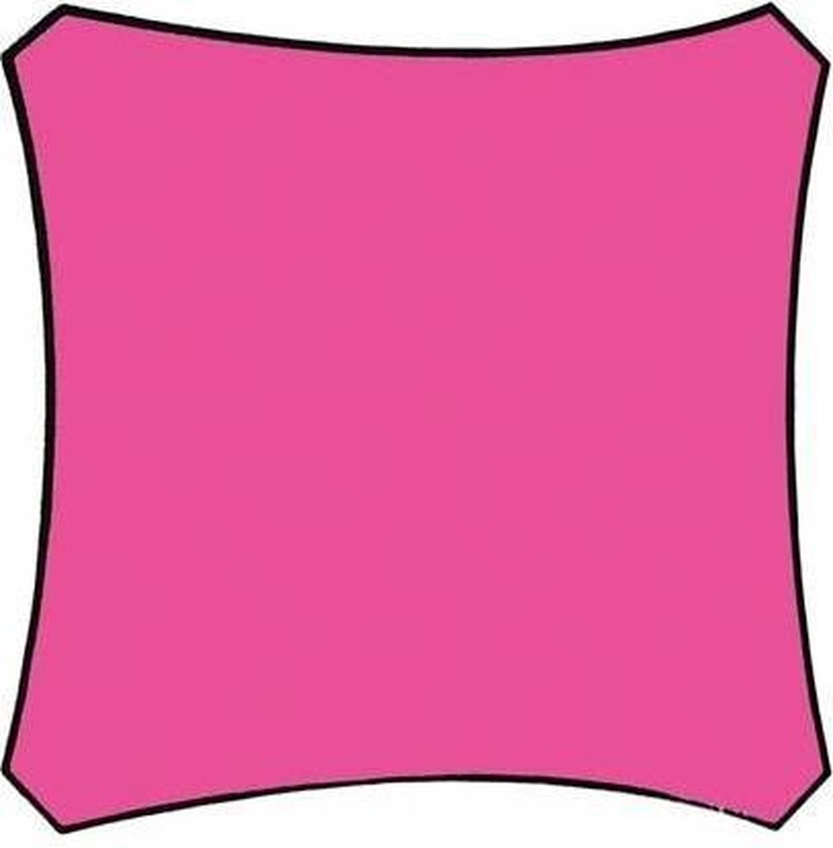 Velleman Schaduwdoek Vierkant 3,6x3,6 Fuchsia - Roze