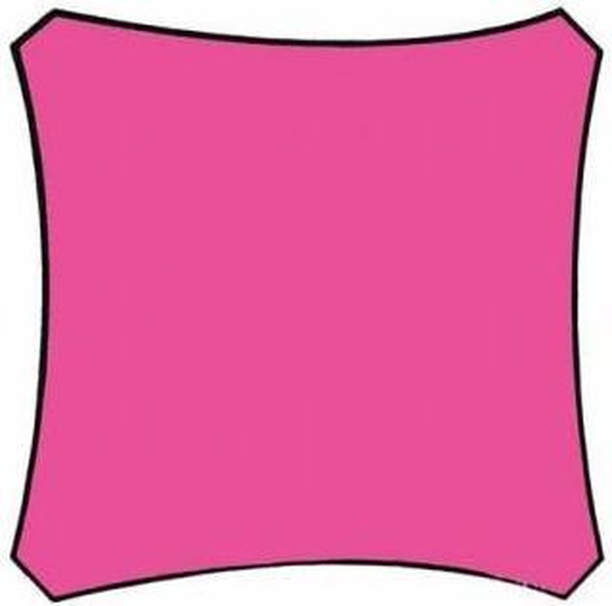 Velleman Schaduwdoek Vierkant 3,6x3,6 Fuchsia - Roze