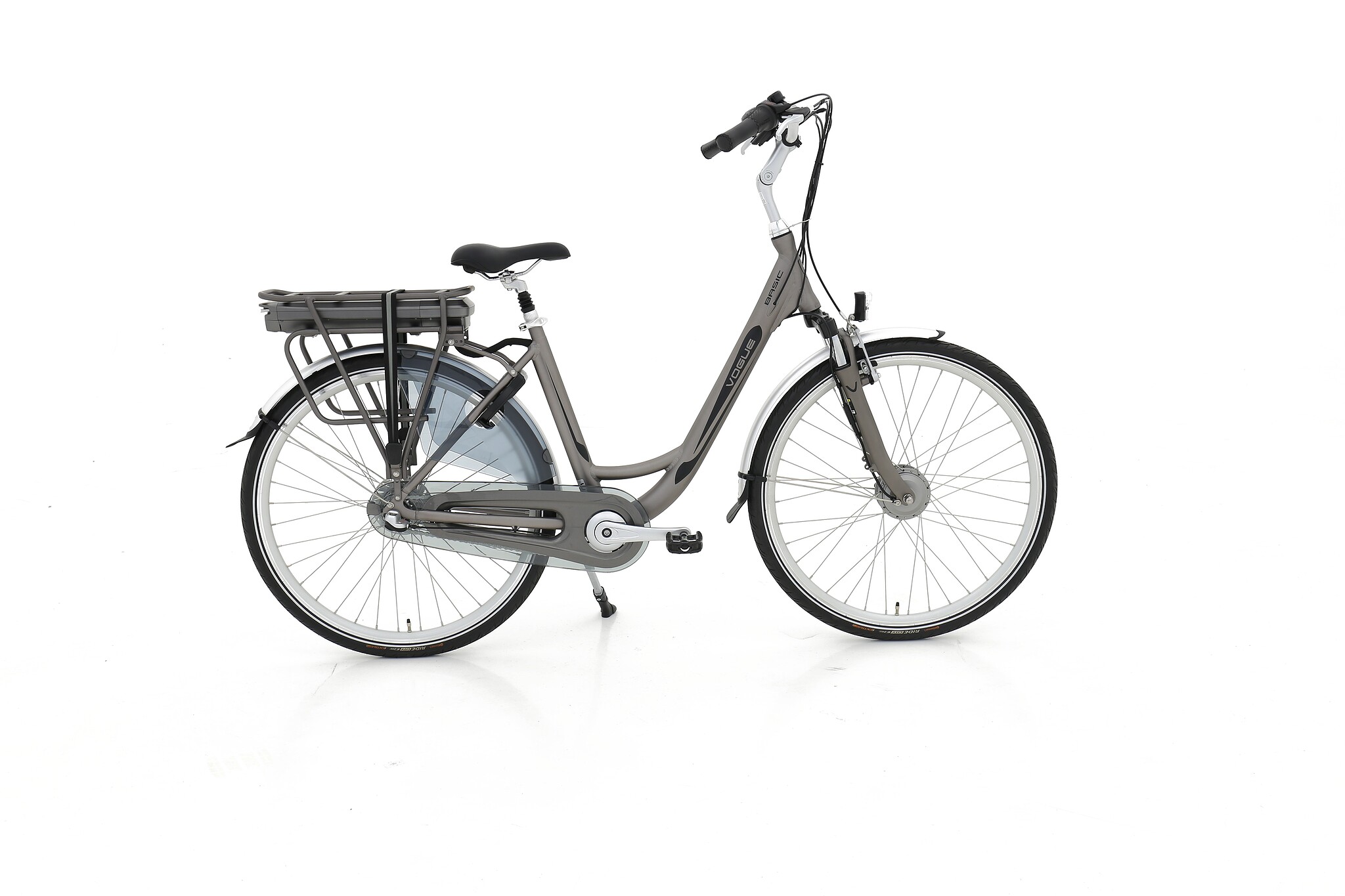 Vogue Elektrische fiets Basic dames Mat 47cm N7 468 Watt - Grijs