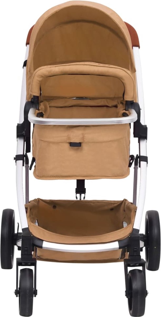 Vidaxl Kinderwagen 3-in-1 Aluminium Taupe
