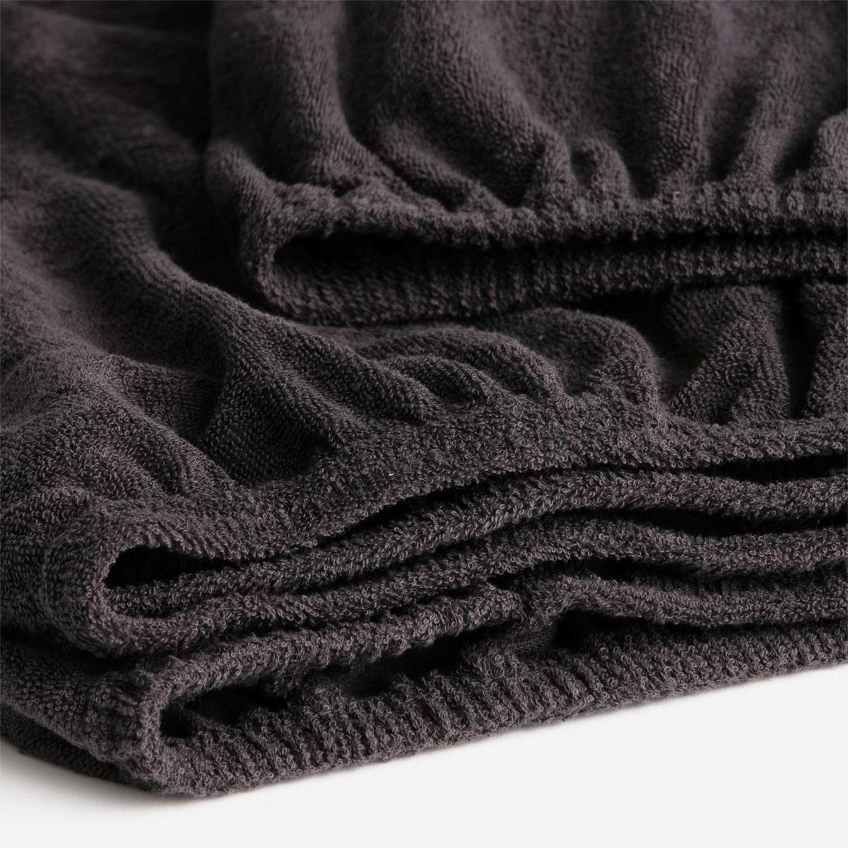 Cinderella Badstof Topper Hoeslaken Anthracite-80/90 X 200/210 Cm - Grijs