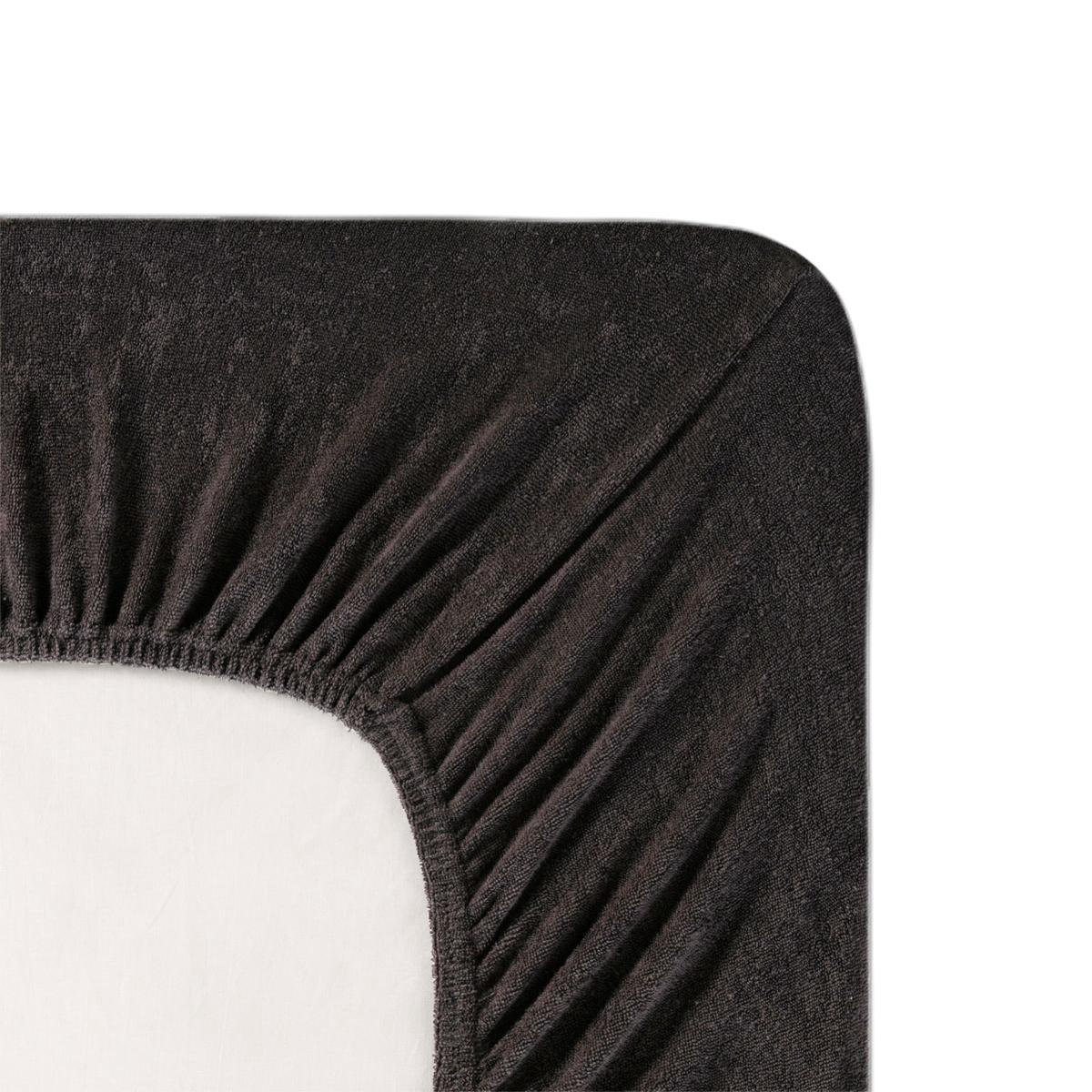 Cinderella Badstof Topper Hoeslaken Anthracite-80/90 X 200/210 Cm - Grijs