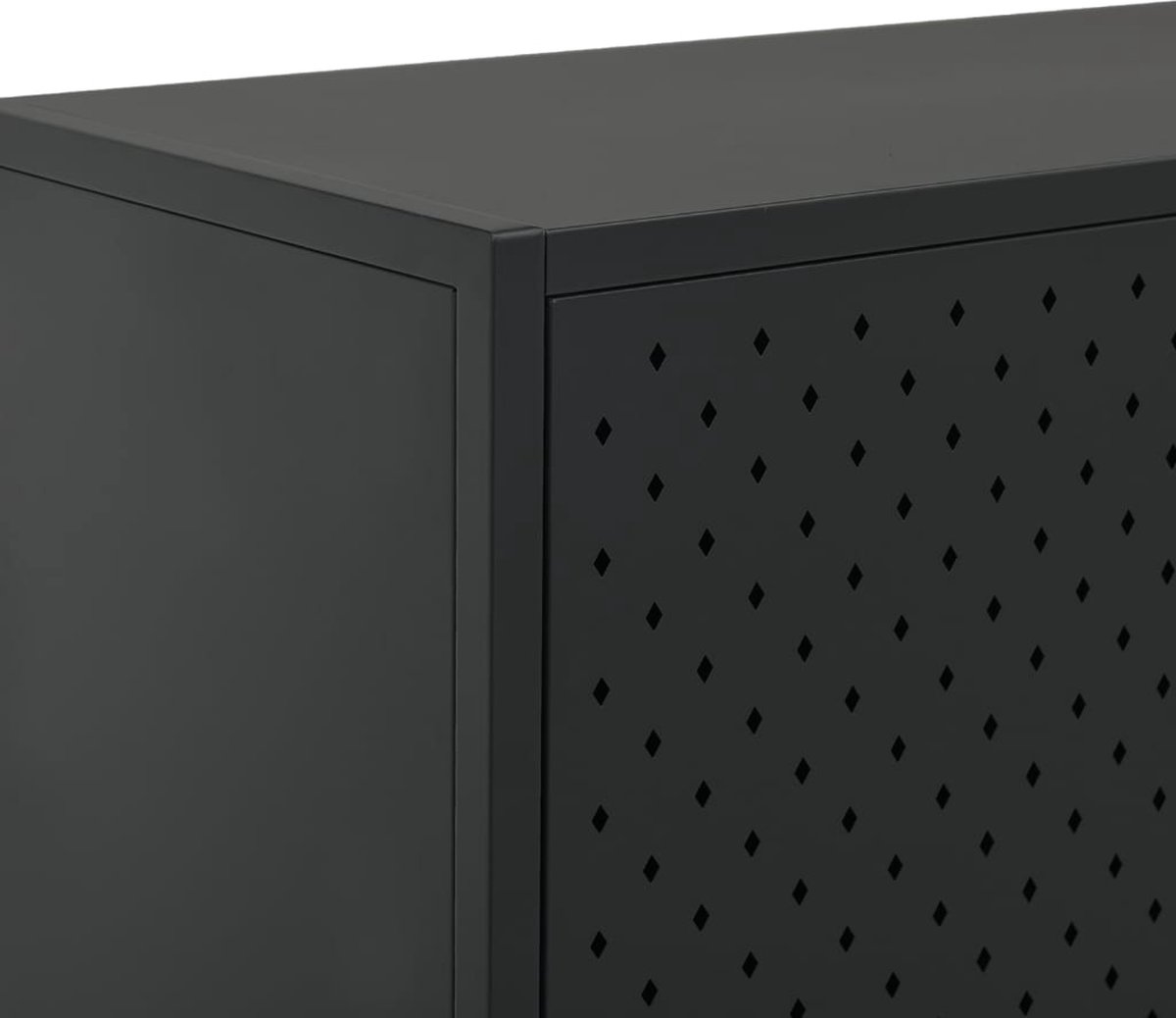 Vidaxl Hoge Kast 80x35x135 Cm Staal - Zwart