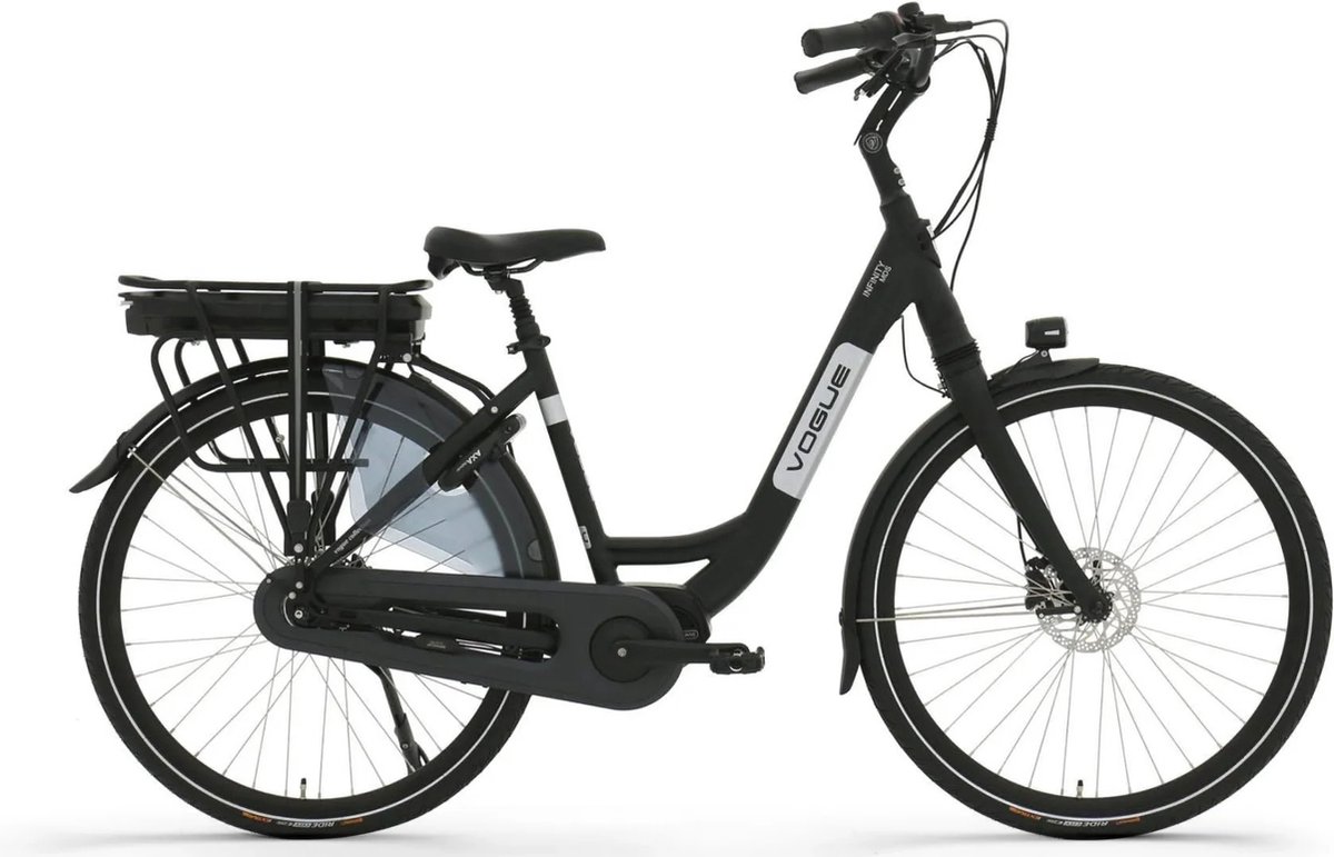 Vogue Elektrische fiets Infinity M300 dames 48cm 468 Watt Mat - Zwart