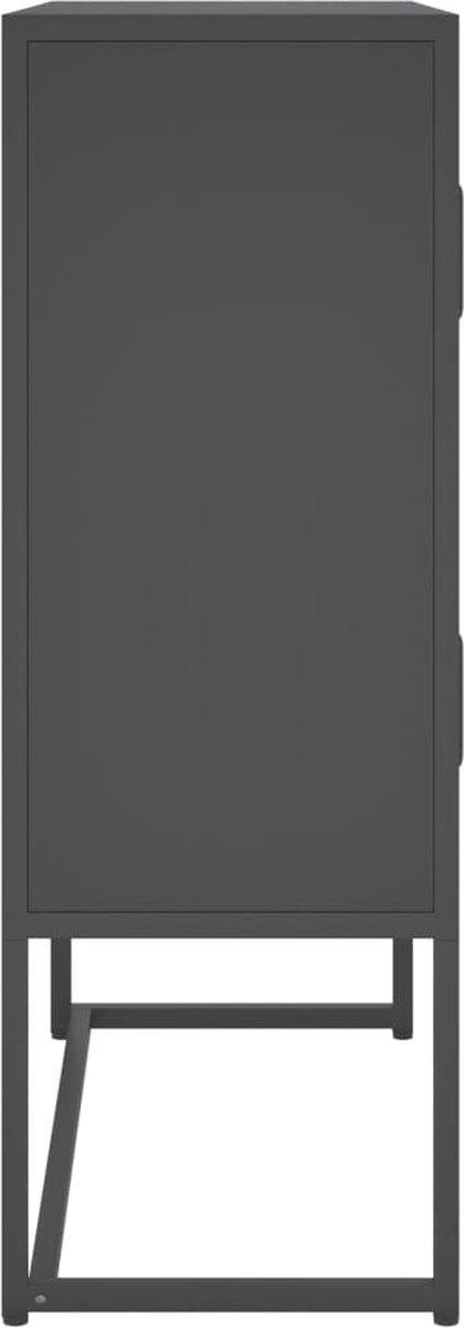 Vidaxl Hoge Kast 80x35x100 Cm Staal Antracietkleurig