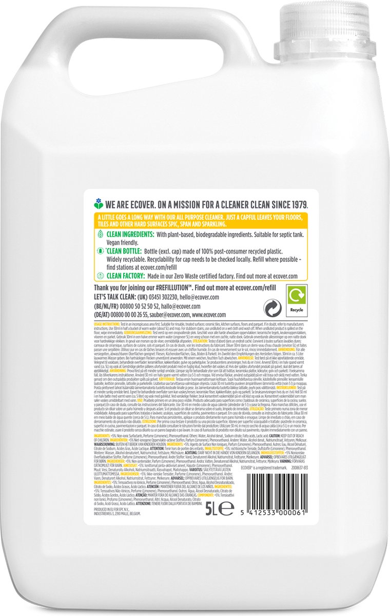 Ecover Allesreiniger - Citroengras & Gember - 5l