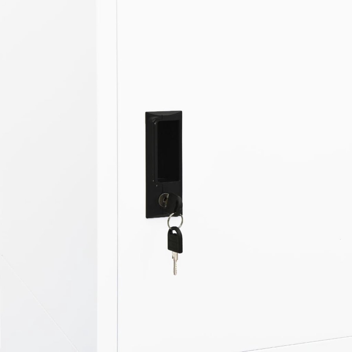 Vidaxl Kledingkast 80x50x180 Cm Staal - Wit