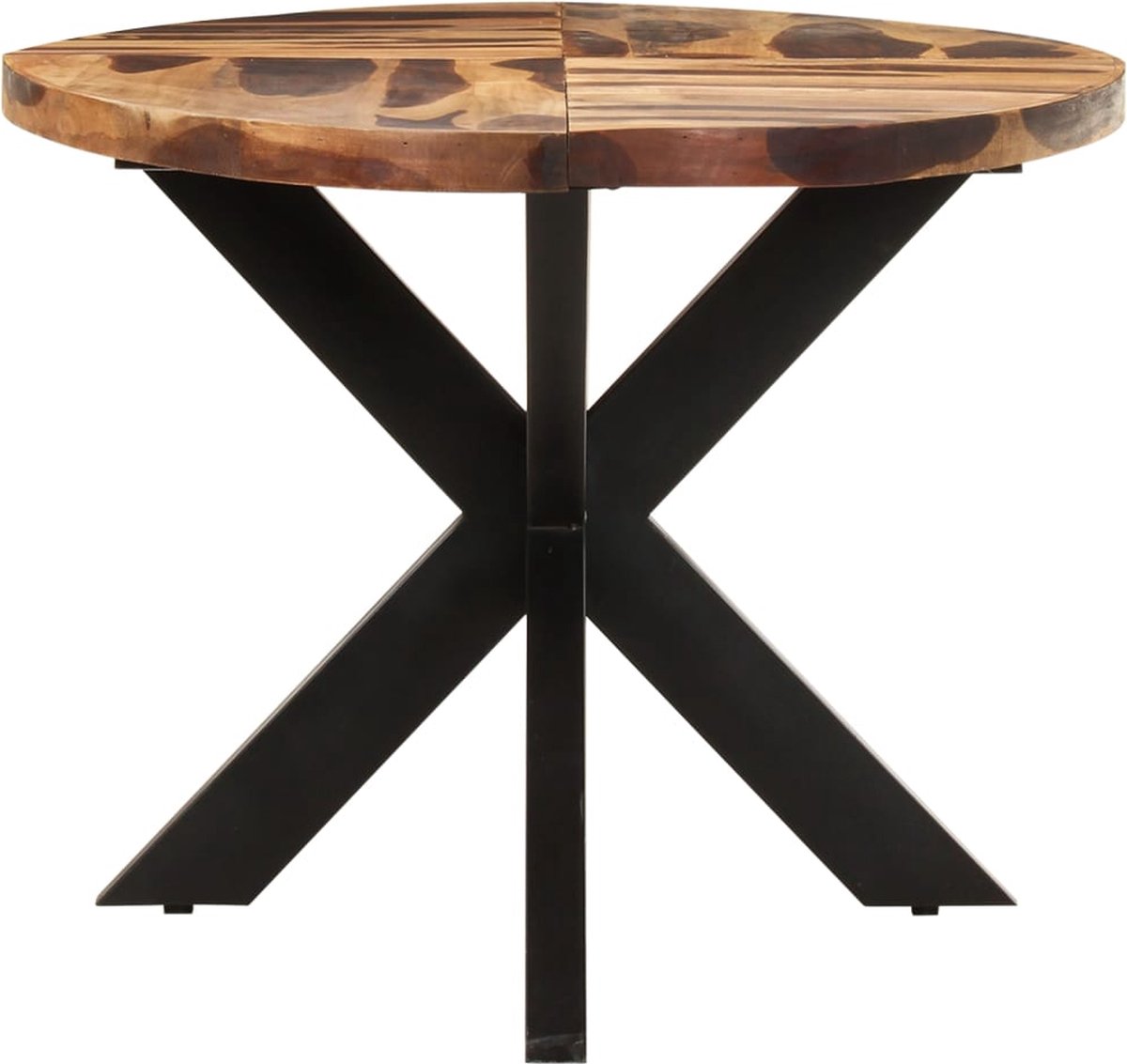Vidaxl Eettafel Ovaal 200x100x75 Cm Acaciahout Met Sheesham Afwerking - Beige