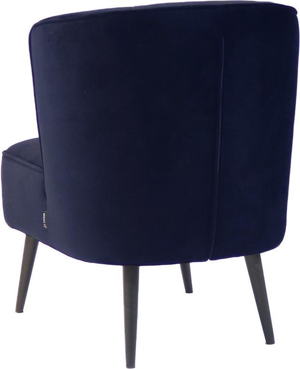 Bronx71 Velvet Fauteuil Lyla Donker - Blauw