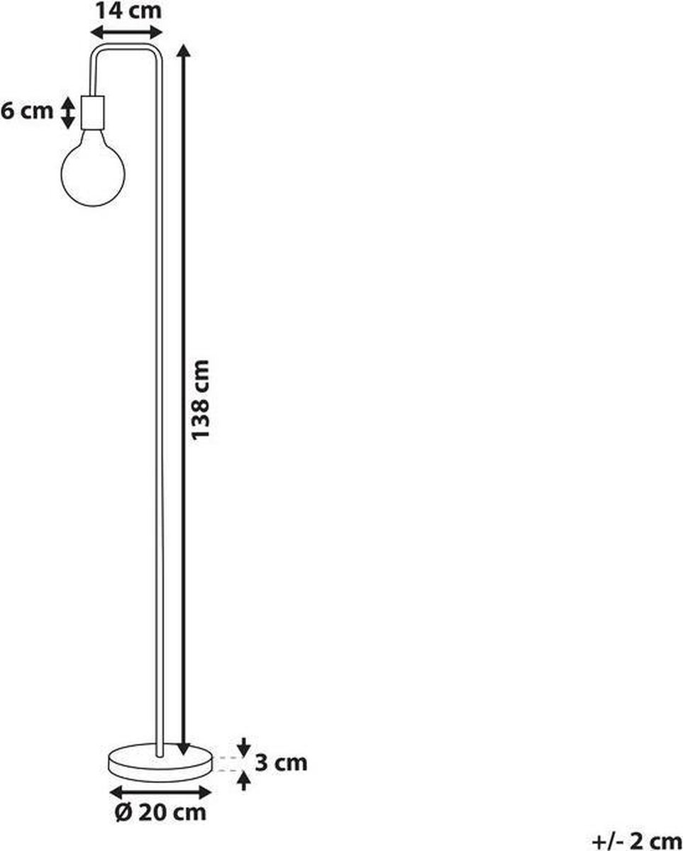 Beliani Savena - Staande Lamp-koper-metaal