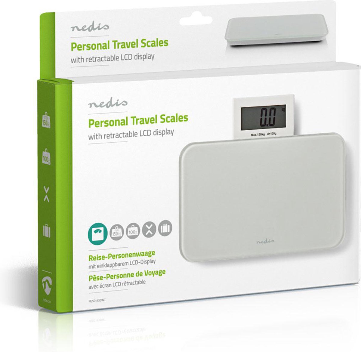 Nedis Personenweegschaal - Pesc113dwt - - Wit
