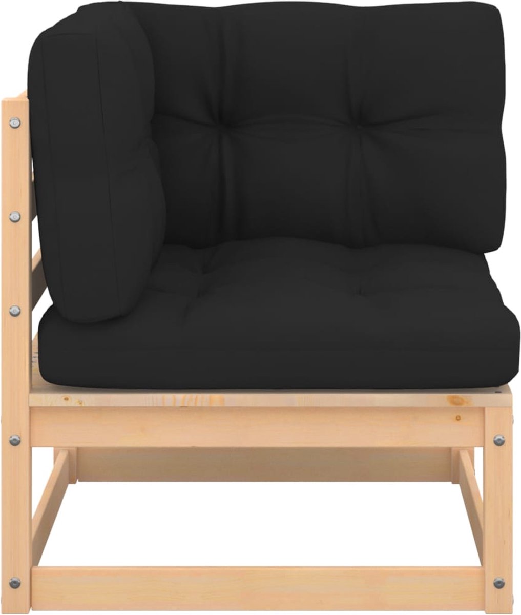 Vidaxl Tuinhoekbanken 2 St Met Kussens Massief Grenenhout - Bruin