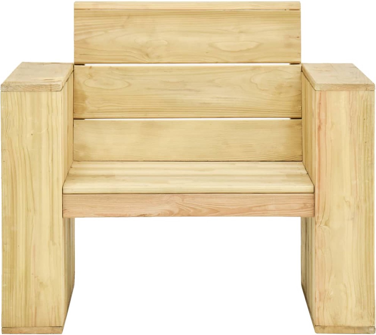 Vidaxl Tuinstoelen 2 St Met Grijze Kussens Geïmpregneerd Grenenhout - Grijs