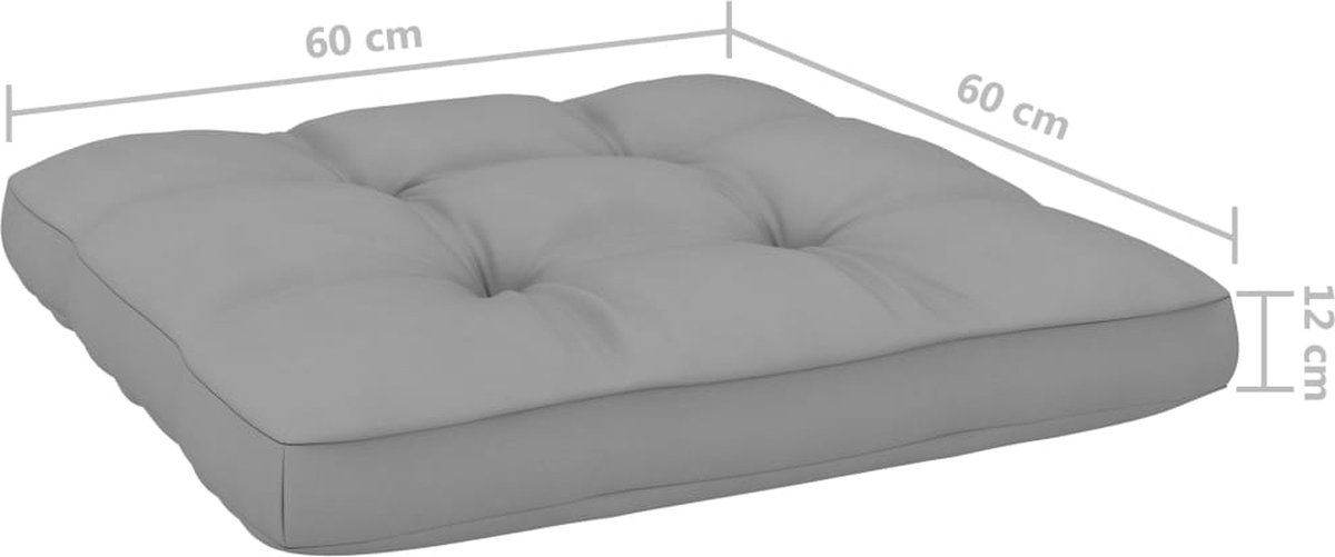 Vidaxl Tuinstoelen 2 St Met Grijze Kussens Geïmpregneerd Grenenhout - Grijs